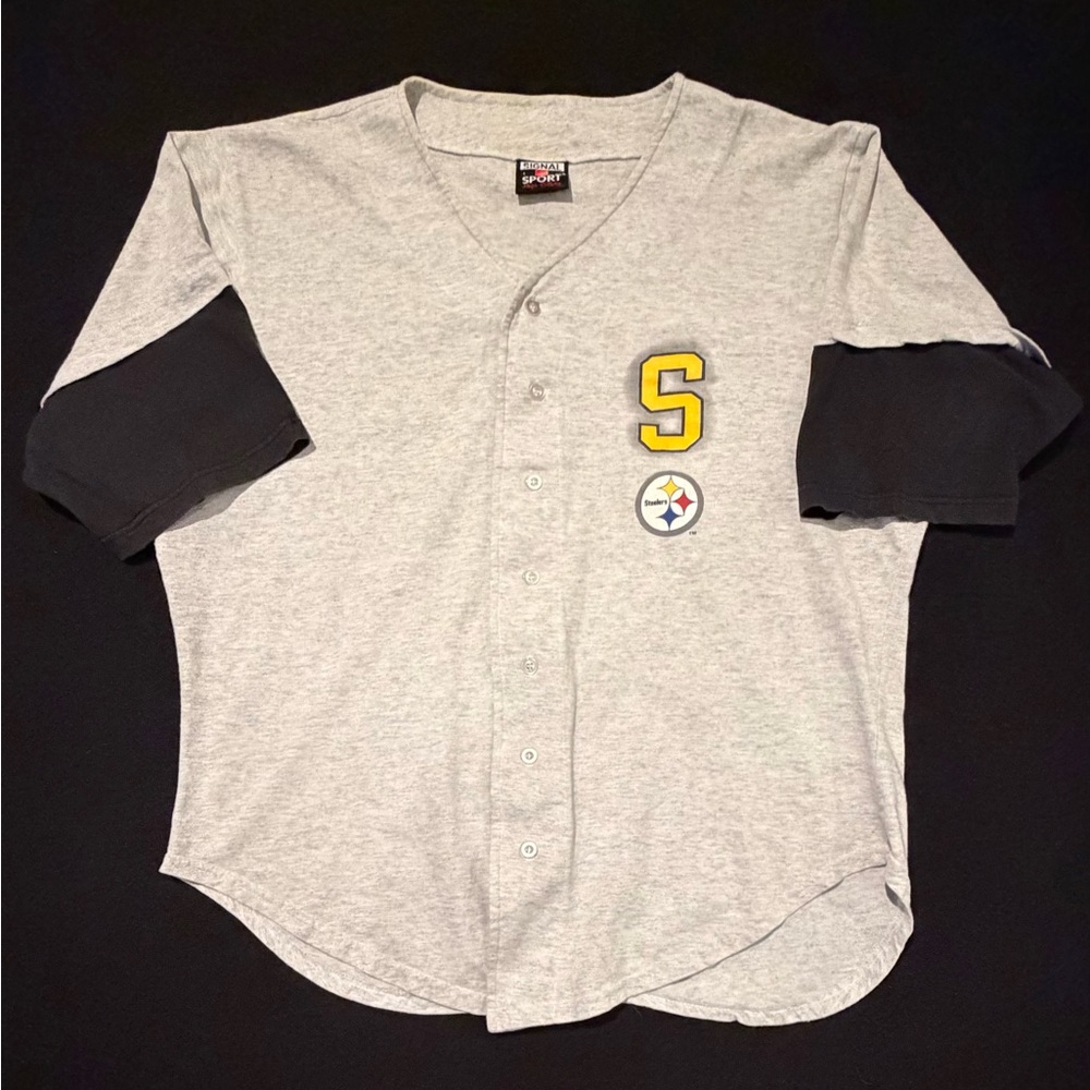 Pittsburgh Steelers Signal Artwear 1995 Taz/Wile E NFL Vintage Jersey Size Large
